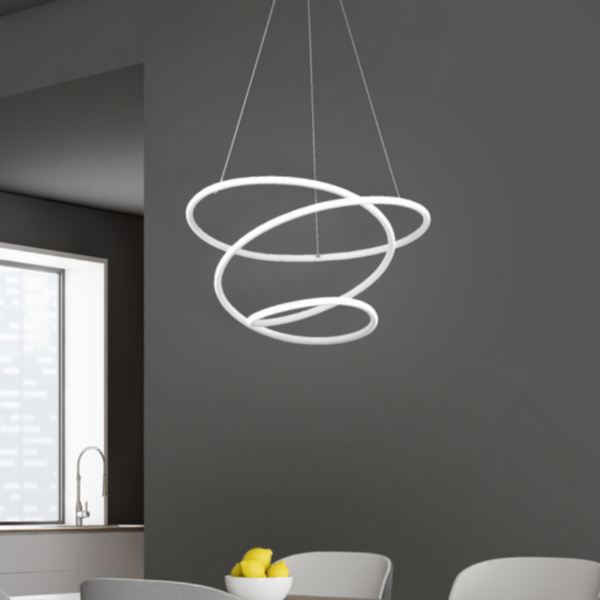 Colgante led BOLOGNA metal blanco - Imagen 2