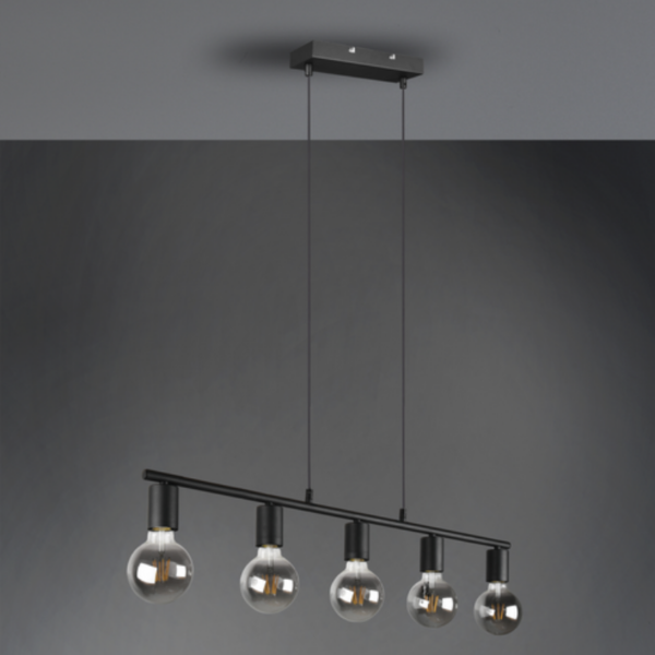 Colgante VANNES 5x E27 negro - Imagen 2