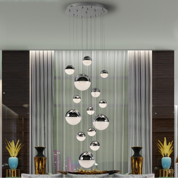 Colgante led SPHERE 14 luces dimable bluetooth app - Imagen 5