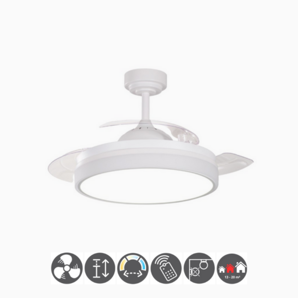 Lámpara-ventilador VERA mini blanco
