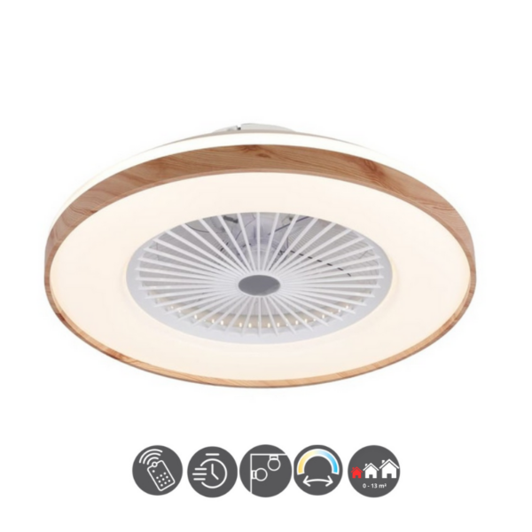 Ventilador plafón CHAMA madera cct