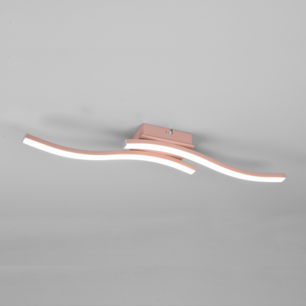 Plafón - aplique led ROUTE 4000 Kelvin oro rosa - Imagen 2
