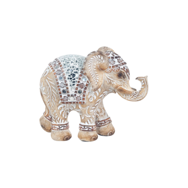Figura elefante decorativo pequeño de resina