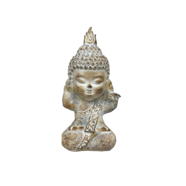 Figura de buda no escucha decorativa dorado