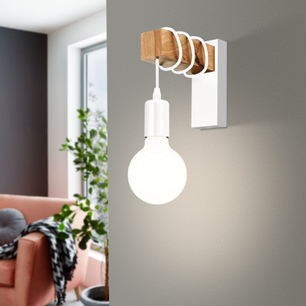 Aplique de pared TOWNSHEND 1 luz colgante blanco - Imagen 2