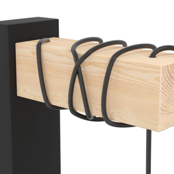 Aplique de pared TOWNSHEND pantalla de alambre negro - Imagen 3