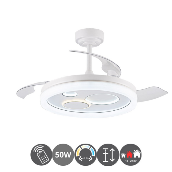 Ventilador NAIRA 50/108cm blanco