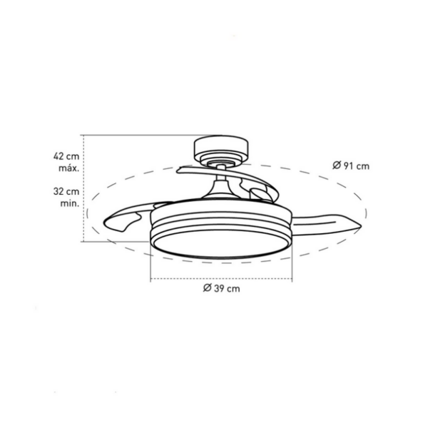 Ventilador FENIX mini cromo mate - Imagen 12