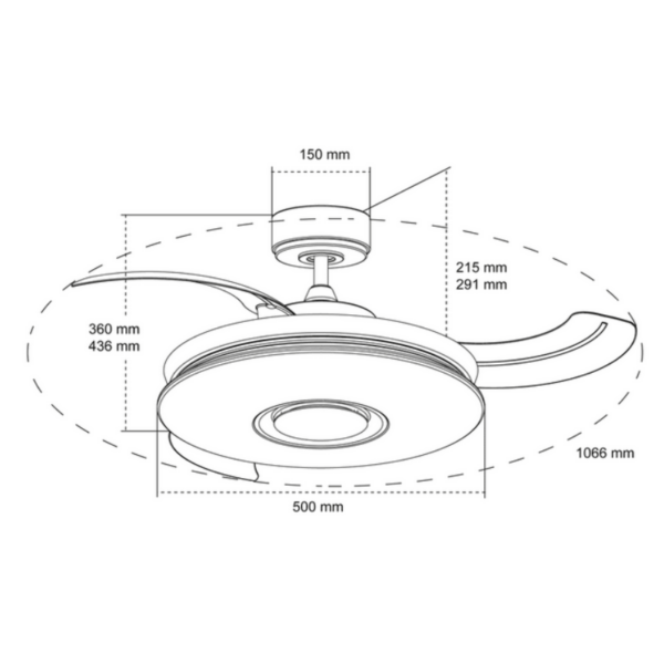 Ventilador GABY bluetooth cromo mate - Imagen 9