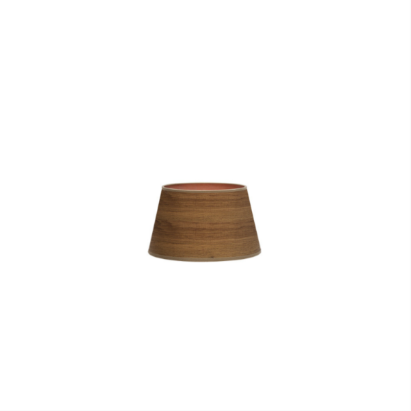 Pantalla Salma cónica madera oscura 15 cm diámetro