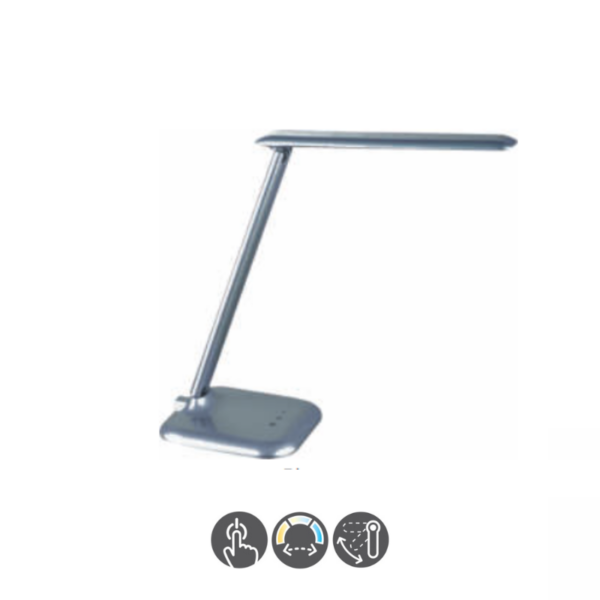 Lámpara flexo led TOUCH plegable plata