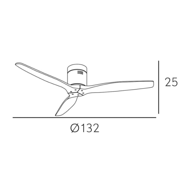 Ventilador AGUILÓN marrón - roble 132cm - Imagen 3