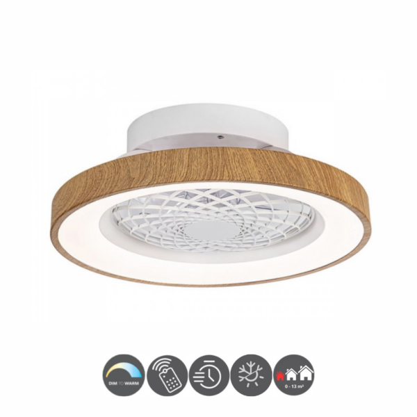 Ventilador plafón TIBET MINI blanco - haya