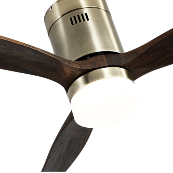 Ventilador AGUILÓN oro - roble 132cm - Imagen 2