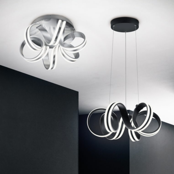 Plafón led CARRERA aluminio pulido - Imagen 3