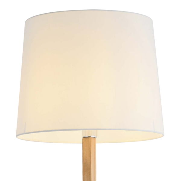 Lámpara de pie blanco de madera de Fresno - Imagen 2