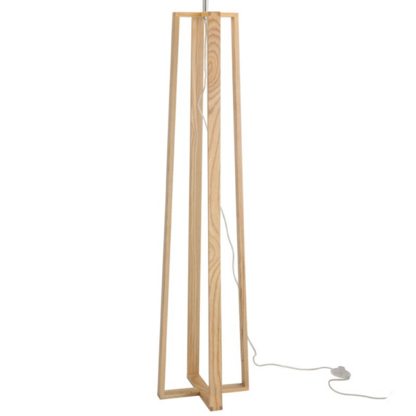 Lámpara de pie Beige de madera de Fresno - Imagen 4