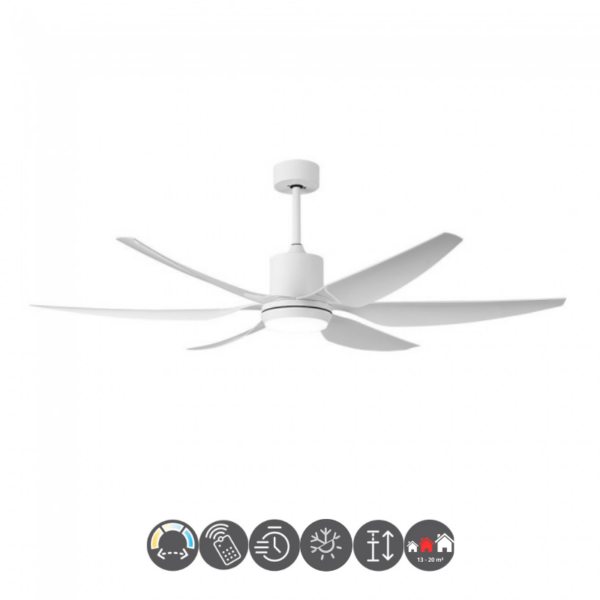 Ventilador OTTO 6 aspas blanco