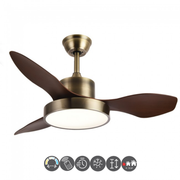 Ventilador HAYATE mini oro roble