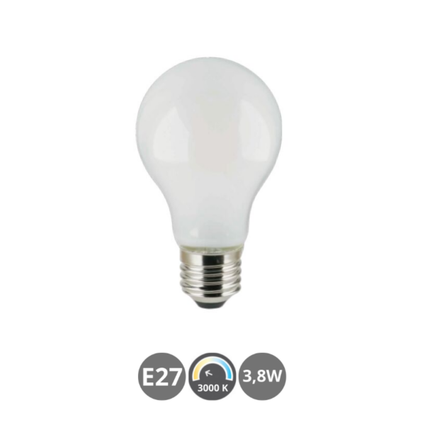 Bombilla LED E27 3,8W 3000K opal estandar