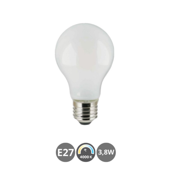 Bombilla LED E27 3,8W 4000K opal estandar