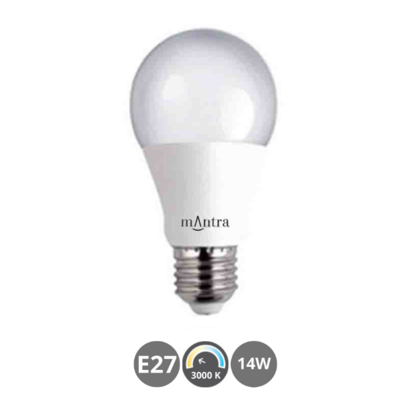 Bombilla LED E27 14W 3000K estándar