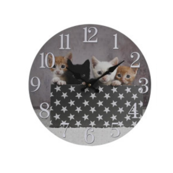 Reloj de pared GATITOS 1, 34cm diámetro