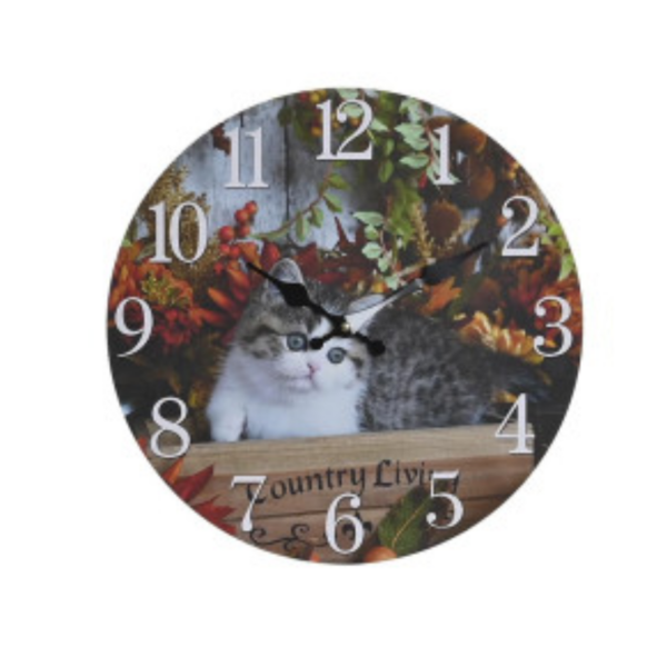 Reloj de pared GATITOS 2, 34cm diámetro