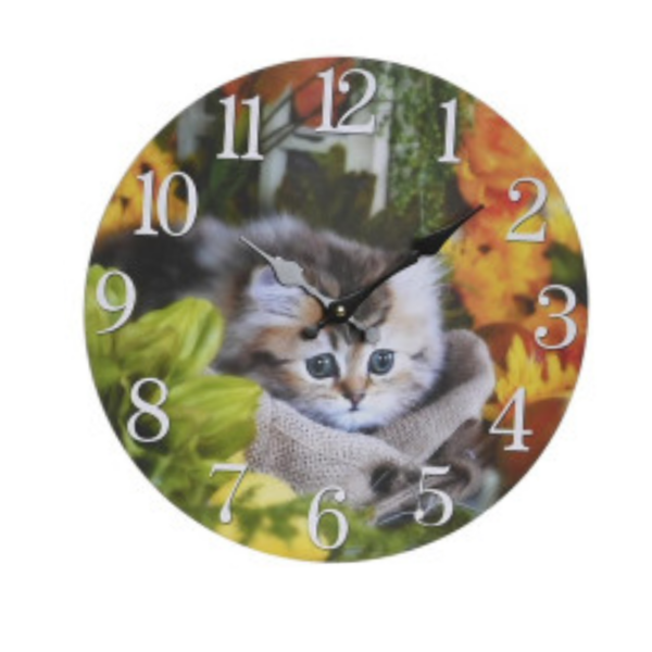 Reloj de pared GATITOS 3, 34cm diámetro