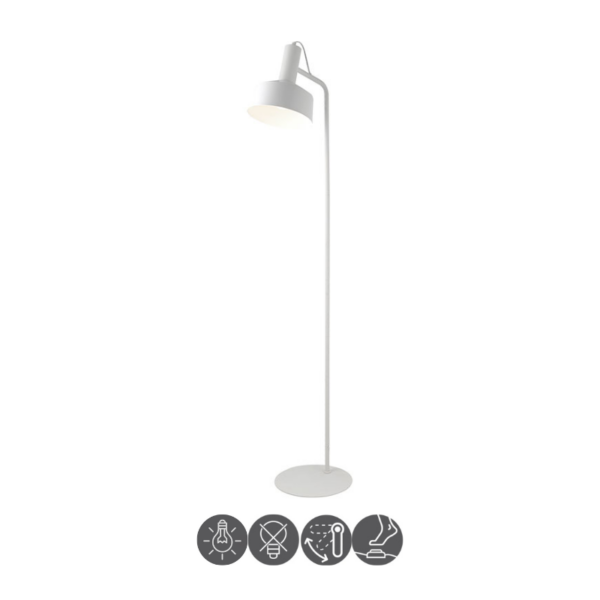 Lámpara de pie LEANA E27 blanco