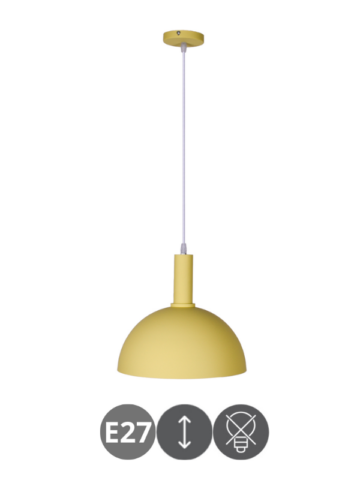 Lámpara colgante HAGEN E27 metal amarillo