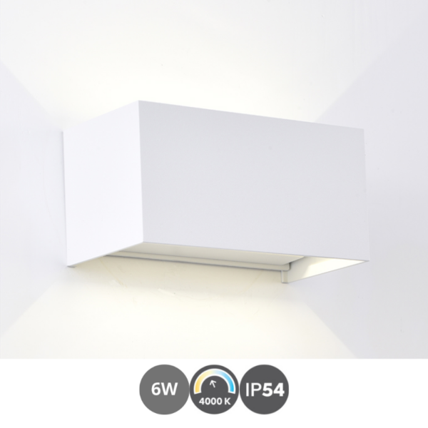 Aplique led DAVOS DOBLE rectangular 4000k blanco