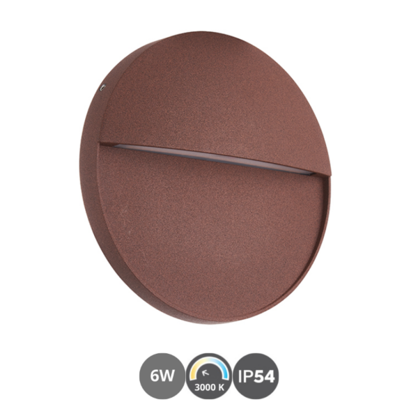 Aplique señalizador exterior BAKER 6W corten