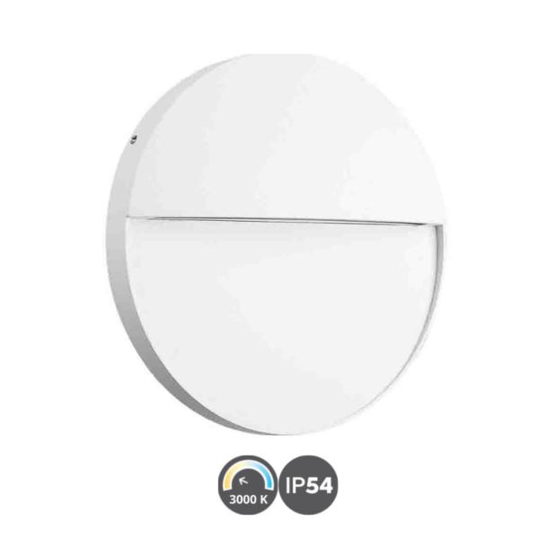 Aplique señalizador exterior BAKER 3W circular blanco