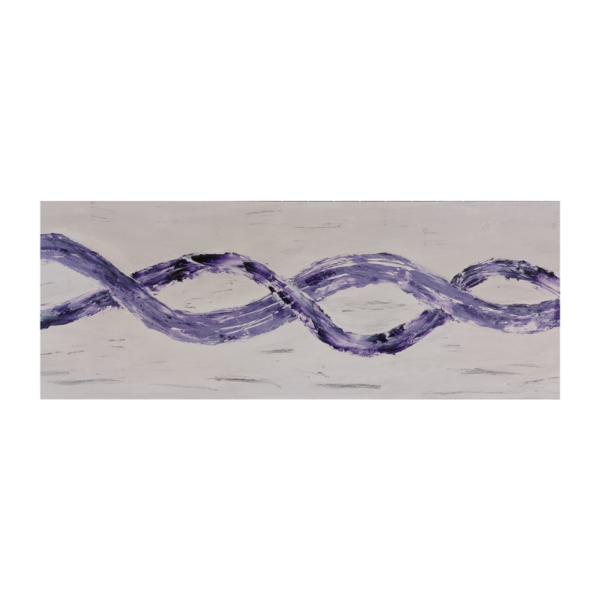 Cuadro Abstracto ADN azul texturas Carlos Altisent 40×120 Cm