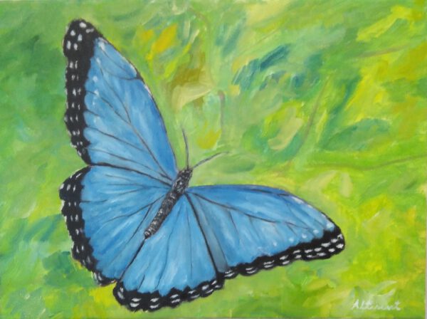 Cuadro MARIPOSA AZUL Carlos Altisent 30×40 cm - Imagen 4