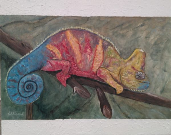 Cuadro CAMALEÓN MULTICOLOR Carlos Altisent 40x50 cm - Imagen 3
