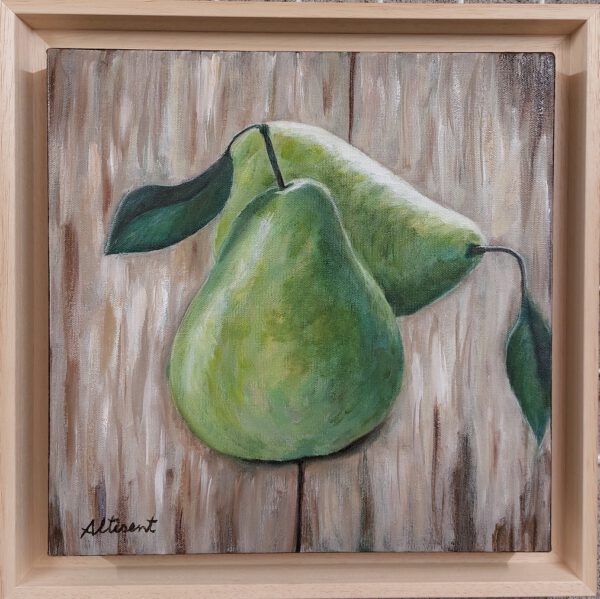 Cuadro PERAS Carlos Altisent 34×34 Cm - Imagen 2