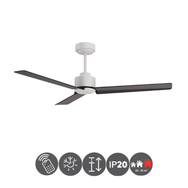 Ventilador Anne 127cm blanco-negro