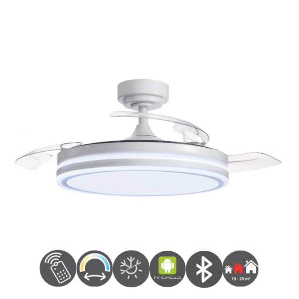 Ventilador Android 20013B desplegable blanco