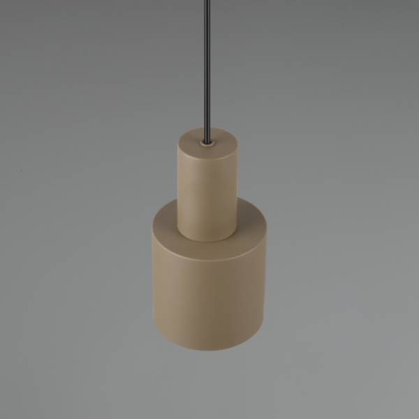 Lámpara colgante AGUDO E27 metal gris pardo - Imagen 3