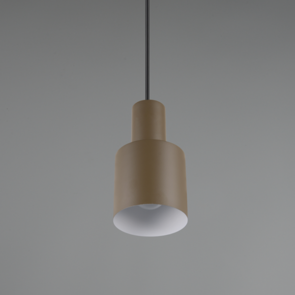 Lámpara colgante AGUDO E27 metal gris pardo - Imagen 2