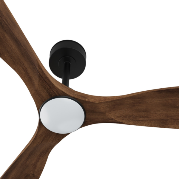 Ventilador CARLA S 91cm madera oscura y negro - Imagen 5