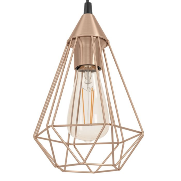 Lámpara colgante TARBES 3x E27 cobre - Imagen 3