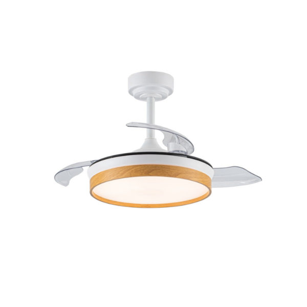 Ventilador retráctil PANAM 46w blanco madera - Imagen 4