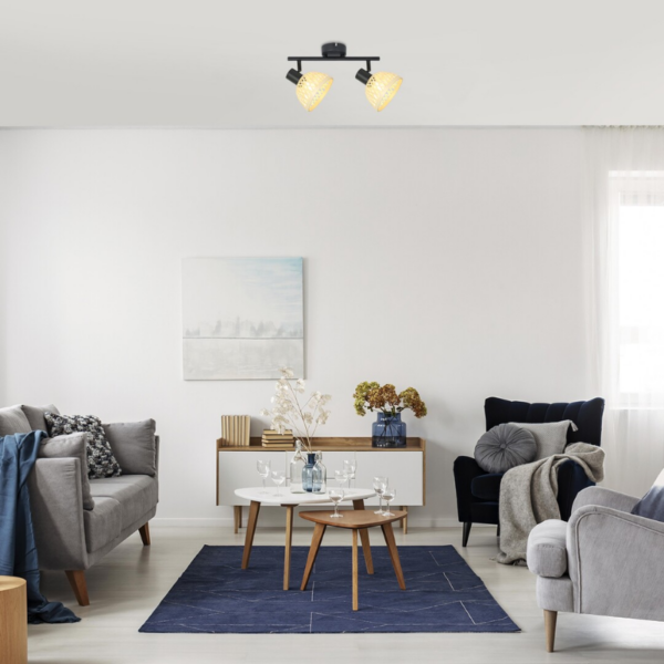 Foco RATTAN 2x E27 - Imagen 2