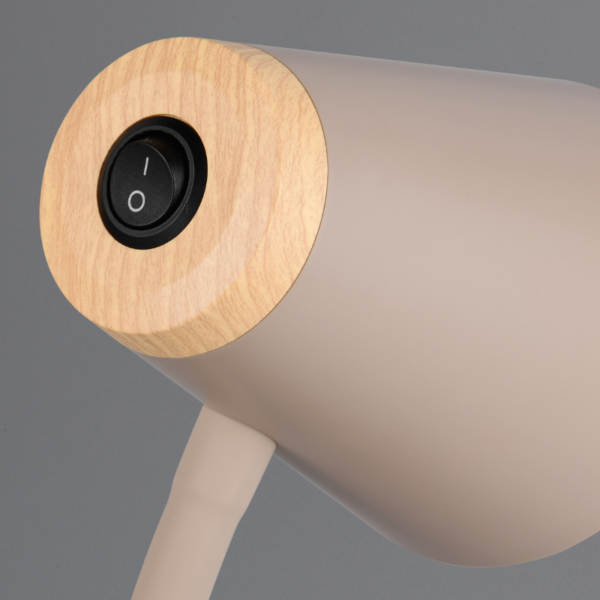 Lámpara de pie led PONGO beige madera - Imagen 3