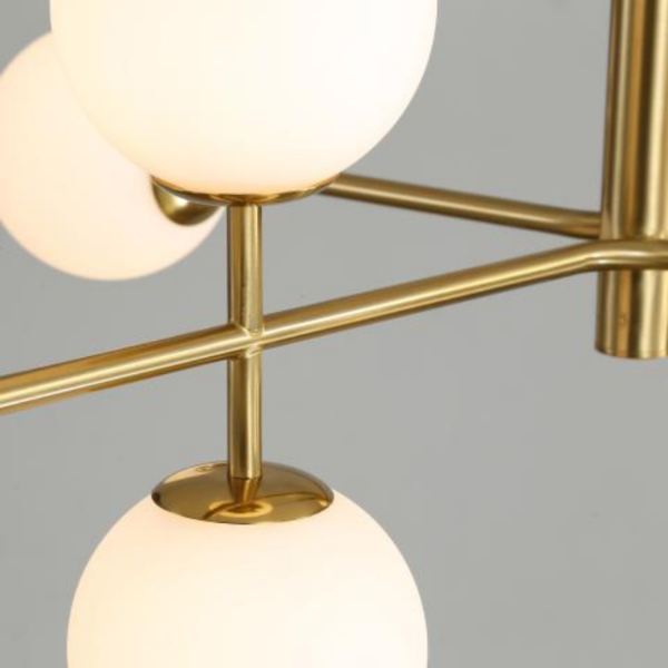 Colgante DORIS 8x G9 oro viejo cristal doble - Imagen 2